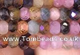 CRB2608 15.5 inches 2*3mm faceted rondelle tourmaline beads