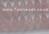 CRB261 15.5 inches 5*12mm rondelle rose quartz beads wholesale