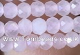CRB2622 15.5 inches 2*3mm faceted rondelle rose quartz beads