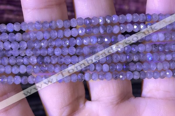 CRB2628 15.5 inches 2*3mm faceted rondelle labradorite beads