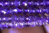 CRB2630 15.5 inches 2*3mm faceted rondelle amethyst beads