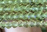 CRB2637 15.5 inches 2*3mm faceted rondelle peridot gemstone beads