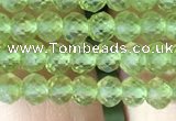 CRB2638 15.5 inches 3*4mm faceted rondelle peridot gemstone beads