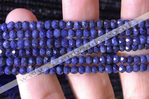 CRB2643 15.5 inches 3*4mm faceted rondelle sapphire beads wholesale