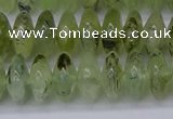 CRB265 15.5 inches 5*12mm rondelle green rutilated quartz beads