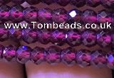 CRB2665 15.5 inches 2*3mm faceted rondelle red garnet beads