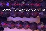 CRB2667 15.5 inches 3*4mm faceted rondelle red garnet beads