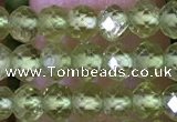 CRB2668 15.5 inches 3*4mm faceted rondelle peridot beads