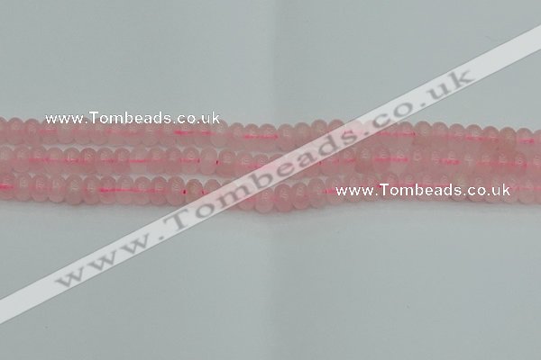 CRB2800 15.5 inches 4*6mm rondelle rose quartz beads wholesale