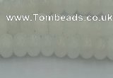 CRB2810 15.5 inches 4*6mm rondelle white jade beads wholesale