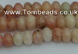 CRB2840 15.5 inches 4*6mm rondelle red plum blossom jade beads