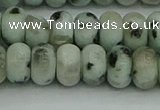 CRB2852 15.5 inches 6*10mm rondelle sesame jasper beads