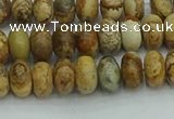 CRB2855 15.5 inches 4*6mm rondelle picture jasper beads