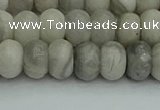 CRB2862 15.5 inches 6*10mm rondelle grey agate beads