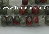 CRB2870 15.5 inches 4*6mm rondelle blood jasper beads