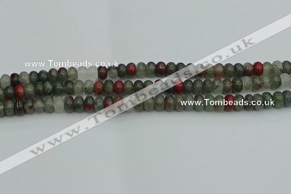 CRB2870 15.5 inches 4*6mm rondelle blood jasper beads