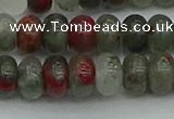 CRB2872 15.5 inches 6*10mm rondelle blood jasper beads