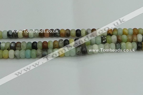 CRB2877 15.5 inches 6*10mm rondelle amazonite beads wholesale