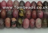 CRB2885 15.5 inches 4*6mm rondelle rhodonite beads wholesale