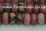 CRB2887 15.5 inches 6*10mm rondelle rhodonite beads wholesale