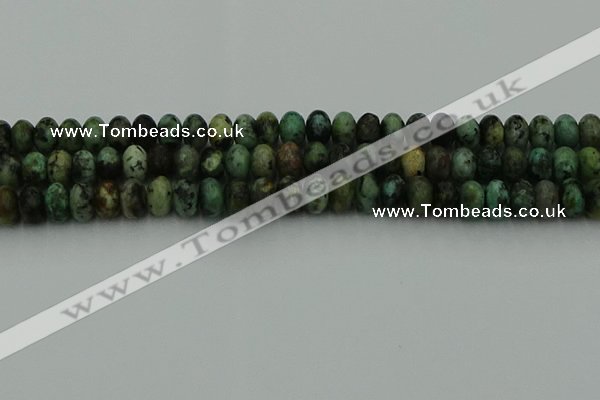 CRB2902 15.5 inches 6*10mm rondelle African turquoise beads