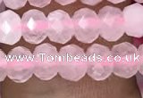 CRB3001 15.5 inches 4*6mm faceted rondelle rose quartz beads