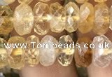 CRB3012 15.5 inches 5*8mm faceted rondelle citrine beads