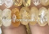 CRB3014 15.5 inches 6*12mm faceted rondelle citrine beads