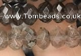 CRB3023 15.5 inches 5*8mm faceted rondelle smoky quartz beads