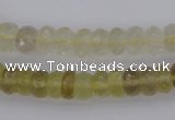 CRB303 15.5 inches 5*8mm - 10*14mm faceted rondelle lemon quartz beads