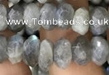 CRB3049 15.5 inches 5*8mm faceted rondelle labradorite beads