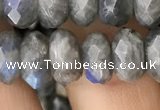 CRB3050 15.5 inches 6*10mm faceted rondelle labradorite beads