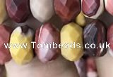 CRB3055 15.5 inches 6*10mm faceted rondelle mookaite beads