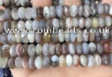 CRB3075 15.5 inches 5*10mm faceted rondelle Botswana agate beads