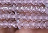 CRB3100 15.5 inches 2*3mm faceted rondelle tiny white crystal beads