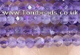 CRB3102 15.5 inches 2*3mm faceted rondelle tiny light amethyst beads