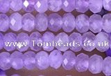 CRB3104 15.5 inches 2*3mm faceted rondelle tiny lavender amethyst beads