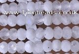 CRB3106 15.5 inches 2*3mm faceted rondelle tiny white moonstone beads