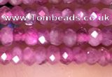 CRB3110 15.5 inches 2*3mm faceted rondelle tiny pink tourmaline beads