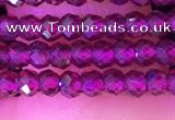 CRB3112 15.5 inches 2*3mm faceted rondelle tiny garnet beads