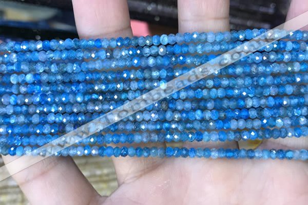 CRB3118 15.5 inches 2*3mm faceted rondelle tiny apatite beads