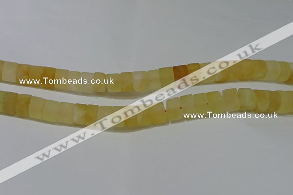 CRB312 15.5 inches 8*12mm tyre matte citrine gemstone beads wholesale