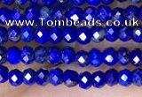 CRB3130 15.5 inches 2*3mm faceted rondelle tiny lapis lazuli beads