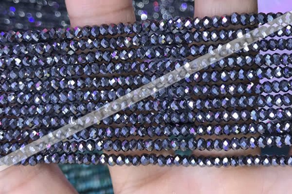 CRB3131 15.5 inches 2*3mm faceted rondelle tiny terahertz beads