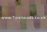 CRB314 15.5 inches 8*12mm tyre matte multicolor quartz beads