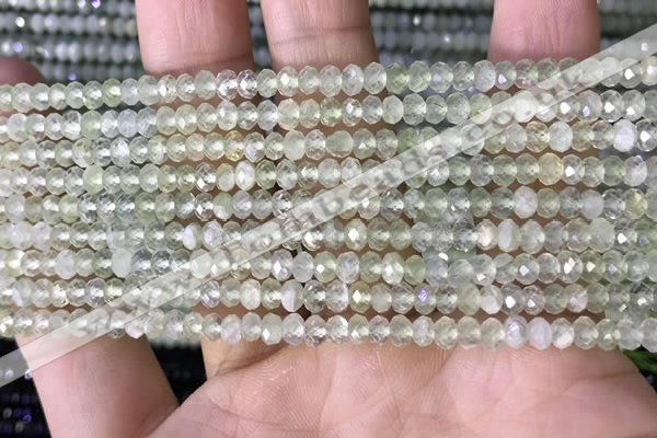 CRB3150 15.5 inches 2.5*4mm faceted rondelle tiny prehnite beads