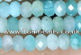 CRB3155 15.5 inches 2.5*4mm faceted rondelle tiny amazonite beads