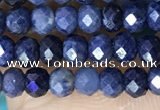 CRB3162 15.5 inches 2.5*4mm faceted rondelle tiny sapphire beads