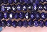 CRB3164 15.5 inches 2.5*4mm faceted rondelle tiny blue goldstone beads