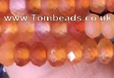 CRB3170 15.5 inches 2.5*4mm faceted rondelle tiny red agate beads